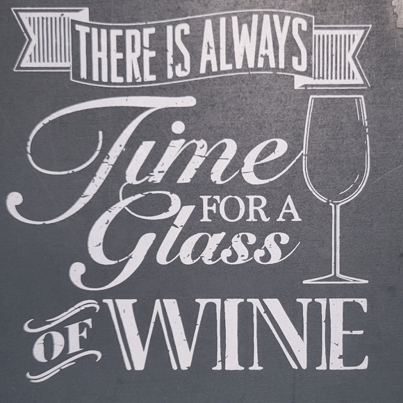 THERE'S ALWAYS TIME FOR WINE cork basket mail basket keys Wall Basket and Sign - Picture 12 of 12